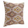 20" Yellow And Rust Cotton Geometric Throw Pillow - 4 of 4