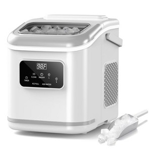 ZAFRO Countertop Ice Maker with LED Display & Timer, 26lbs/24H, Self-Cleaning, Portable Handle, Compact for Home/Kitchen (White) - 1 of 4