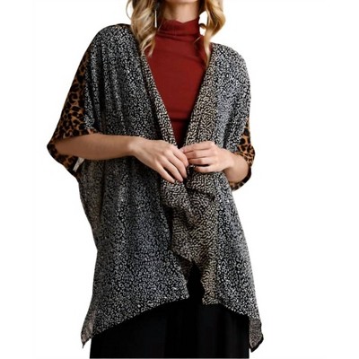 Women's Animal Print Drape Duster - Plus - umgee