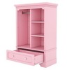 NicBex Kids Open Wardrobe Closet with Safety Rounded Corners, Hanging Rod & Drawers, Bedroom Dresser Storage, Storage Cabinet, Dresser for Closet - 4 of 4