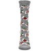 Memoi Women's Blanket Dogs Holiday Crew Socks Med Gray Heather 9-11 - 2 of 4