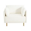CAVINAS 39" Modern Upholstered Accent Chair with Soft Cushions, Sleek Armrest Design and Sturdy Wooden Legs, for Living Room, Bedroom - 2 of 4