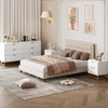 Dresser for Bedroom, 53.5" Large Dresser Organizer, 6 Drawer with Golden Metal Handle and Legs - 3 of 4