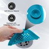 Unique Bargains Shower Drain Hair Catcher Square Drain Cover with Suction Cup Silicone Strainer Hair Stopper - 3 of 4