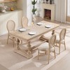 Sapphtopaz French Country Wooden Dining Chairs Set of 2, Side Accent Chairs Kitchen Chairs Barstools for Dining Room, Kitchen Island - 2 of 4