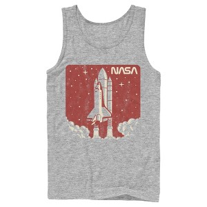 Men's NASA Red And Orange Hue Lift Off Sticker Logo Tank Top - 1 of 4