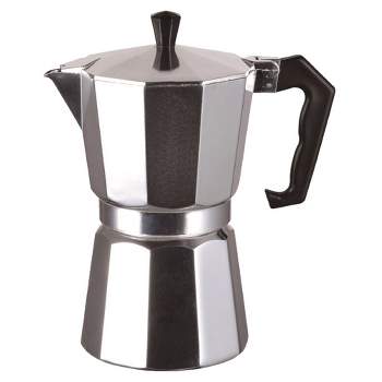 NEW Caffettiera Iris 3 CUP Drip Coffee Maker. Premium Turquoise Wood Handle