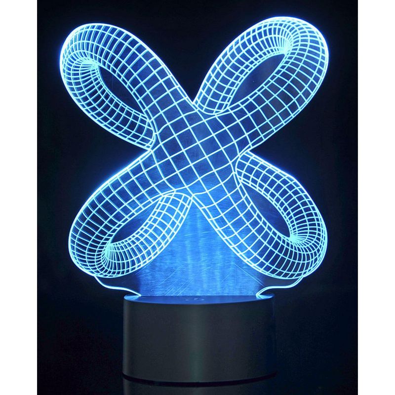 Link 3D Crisscross Rings Laser Cut Precision Multi Colored LED Night Light Lamp - Great For Bedrooms, Dorms, Dens, Offices and More! - Black, 5 of 10