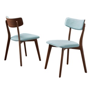 Chazz Set of 2 Mid-Century Dining Chair Mint - Christopher Knight Home, Green