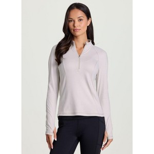 Avalanche Outdoor Buttery Soft Lightweight Quarter Zip Top Long Sleeve Hiking Shirt with Thumbholes - 1 of 4