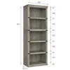 5 Tier Bookcase, Farmhouse Book Shelf with Storage, Tall Book Case Wooden 5 Shelf Bookcase - 3 of 4