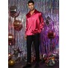 Lars Amadeus Men's Long Sleeves Button Down Prom Party Satin Dress Shirts - 3 of 4