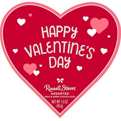 Russell Stover Valentine's Assorted Chocolates Red Foil Heart - 1.5oz (Packaging May Vary)