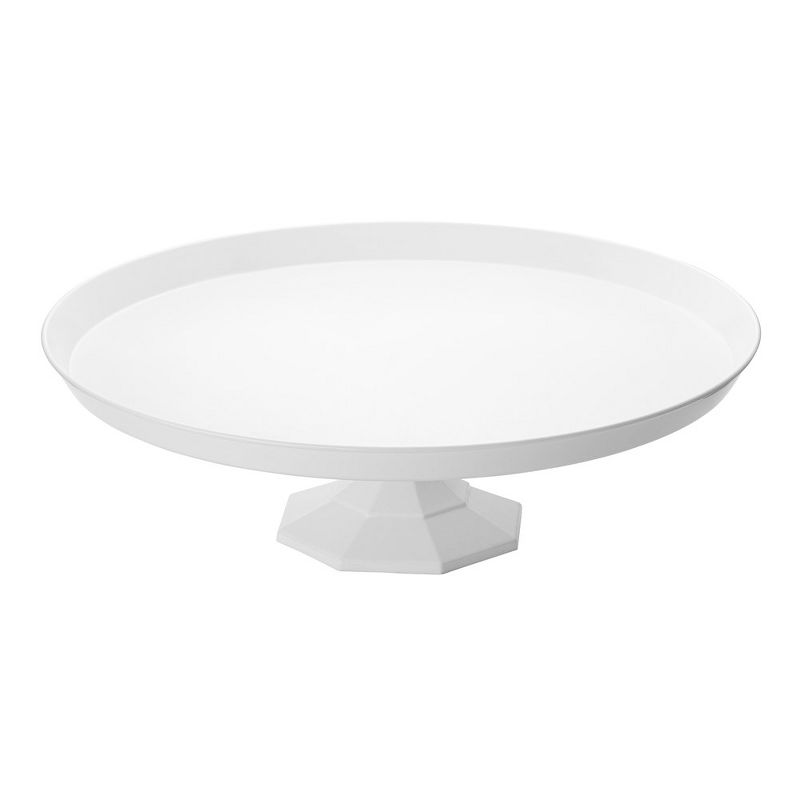 Smarty Had A Party 11.6" White Medium Round Plastic Cake Stands (12 Cake Stands), 1 of 2
