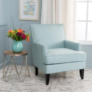 GDFStudio Richardson Contemporary Fabric Upholstered Club Chair with Nailhead Trim - 1 of 4
