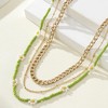 Anna-Kaci Women's Layered Beaded & Chain Necklace Set - 3 of 4