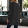 Amaryllis Women's Oversized Leopard Print Pullover Crew Neck Long Sleeve High-Low Hem Tunic Top - 4 of 4