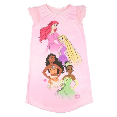 Seven Times Six Disney Princess Nightgown Girls' Princess Group Ruffle Sleeve Sleepwear