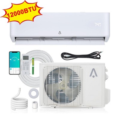 12000 BTU Ductless AC Mini Split Heat Pump Air Conditioner 19 SEER 1 TON With Installation Kit
