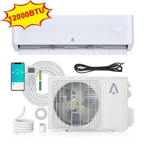 12000 BTU Ductless AC Mini Split Heat Pump Air Conditioner 19 SEER 1 TON With Installation Kit - 1 of 4