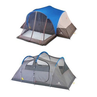 Ultralight Blue Polyester Dome Tent for 8 People