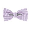 Jacob Alexander Men’s Seersucker Striped Pre-Tied Clip-On Bow Tie - 2 of 4