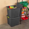 Sterilite 20gal Latching Tote Gray/Green - image 4 of 4