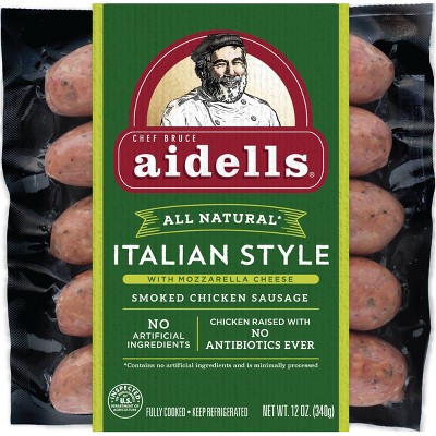 Aidells Italian Style with Mozzarella Cheese Smoked Chicken Sausage - 12oz/5ct