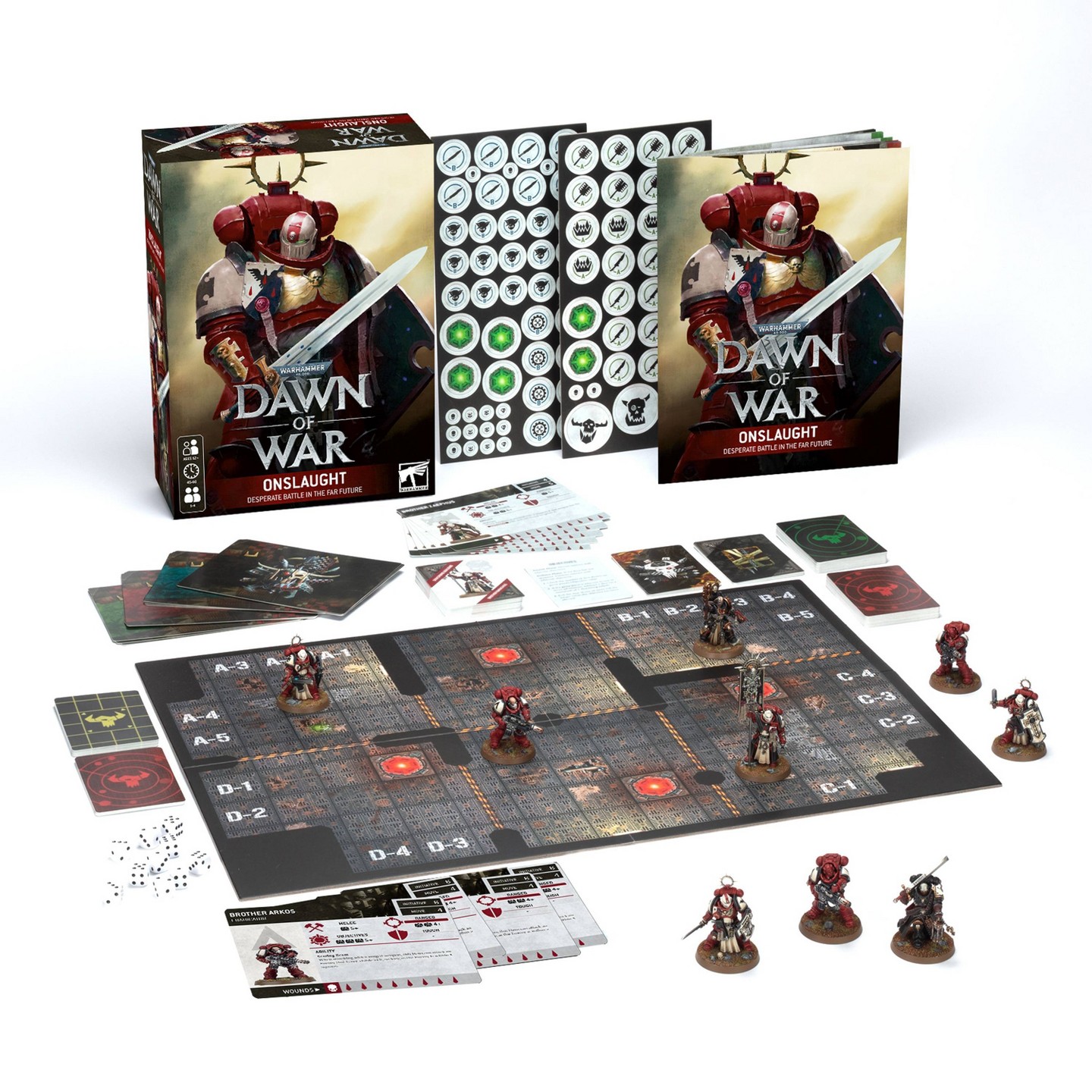 Детские игрушки Games Workshop Dawn of War: Onslaught Board Game: Strategy for 1-4 Players, Social Skills, Includes Cards & Figures — фото 2