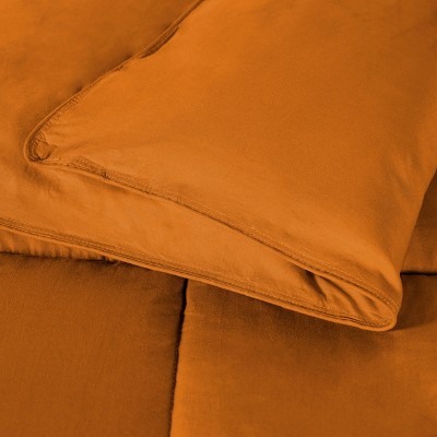 Twin Dusty Orange Reversible Down Alternative Microfiber Comforter