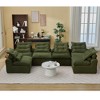 132'' Corduroy Modular No-Armrests DIY 6-Seater U-Shaped Sectional Sofas with Neck Pillow and Lumbar Pillow - 4 of 4