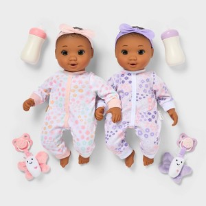 14" Girl Twin Baby Dolls - Gigglescape™ - 1 of 4