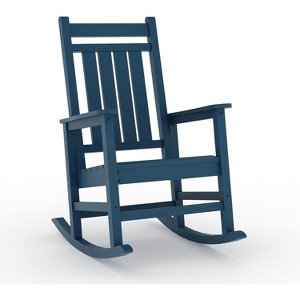Outdoor Rocking Chairs, All Weather Resistant Porch Rocker, Patio Rocking Chairs, Heavy Duty Front Plastic Rockers for Outside - 1 of 4