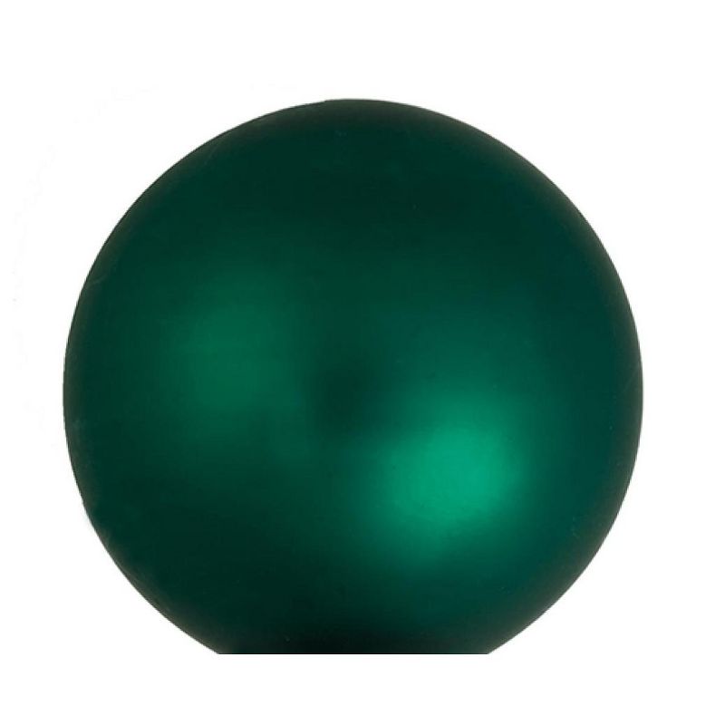 Northlight Matte Finish Glass Christmas Ball Ornaments 3.25" (80mm) - Emerald Green - 8ct, 2 of 3