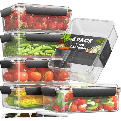 6-Pack 7-Cup BPA-Free Meal Prep Containers with Lids, Freezer & Microwave Safe
