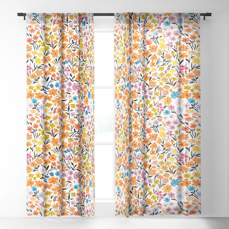 Marta Barragan Camarasa Flowery Meadow Colors Single Panel Sheer Window Curtain - Deny Designs, 2 of 7