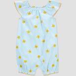 Carter's Just One You® Baby Girls' Flower Striped Romper - Blue