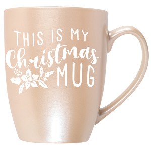 Elanze Designs This Is My Christmas Mug Precious Pearl 10 ounce New Bone China Coffee Cup Mug - 1 of 4