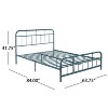 Christopher Knight Home Sabine Industrial Iron Platform Bed Frame with Rounded Corner Headboard and Footboard - 3 of 4