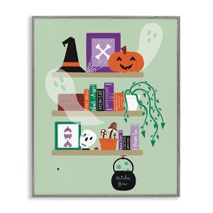 Stupell Industries Witchy Halloween Bookshelf Framed Giclee Art - 1 of 4