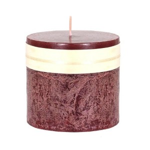 Northlight Cylindrical Accent Pillar Candle - 3.25" - Wine Red - 1 of 1