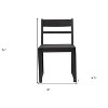 HomeRoots Set of Two Dark Gray Ladder Back Dining Side Chairs - 3 of 4