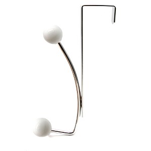 Evideco French Home Goods Versatile Over-the-Door Metal Rack with Ceramic Hooks - 1 of 4