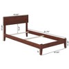 AFI Furnishings Orlando Twin Extra Long Traditional Bed with Open Footboard and Turbo Charger in Walnut - 2 of 4