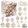 65 pcs Shatterproof Christmas Ball Ornaments Set Decorative Hanging Ornaments, Tree Ornaments Assorted Set with Hooks for Xmas Tree Garland Swag - 3 of 4