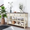 ACEPANO 50 in. W Retro Design Console Table with Two Open Shelves-Beige - 2 of 4