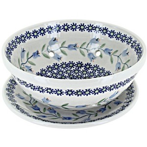 Blue Rose Polish Pottery M076 Manufaktura Berry Bowl With Plate - 1 of 1