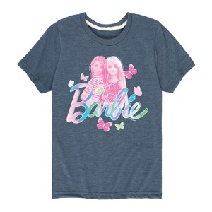 Boys' - Barbie - Tie Dye Barbie and Butterflies Short Sleeve Graphic T-Shirt - 1 of 3