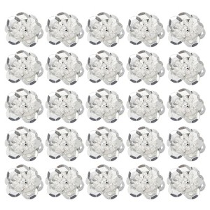 Unique Bargains Iron On Durable DIY Clothing Sequin Bead Flowers Patches 50 Pcs - 1 of 4