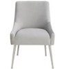 TOV Furniture Beatrix Pleated Velvet Side Chair - Silver Legs in Light Grey - 4 of 4